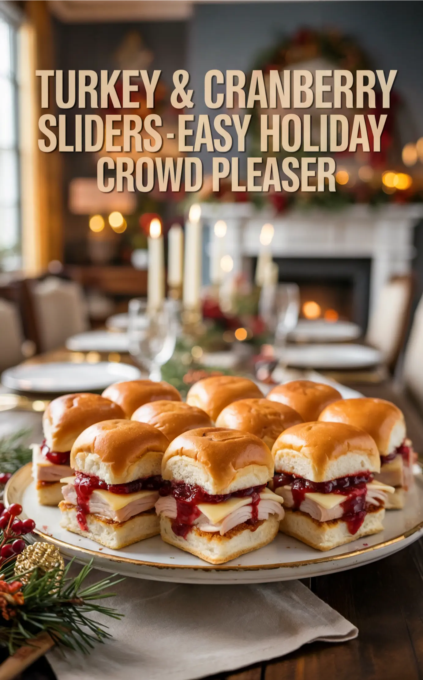 Easy Turkey & Cranberry Sliders for the Holidays