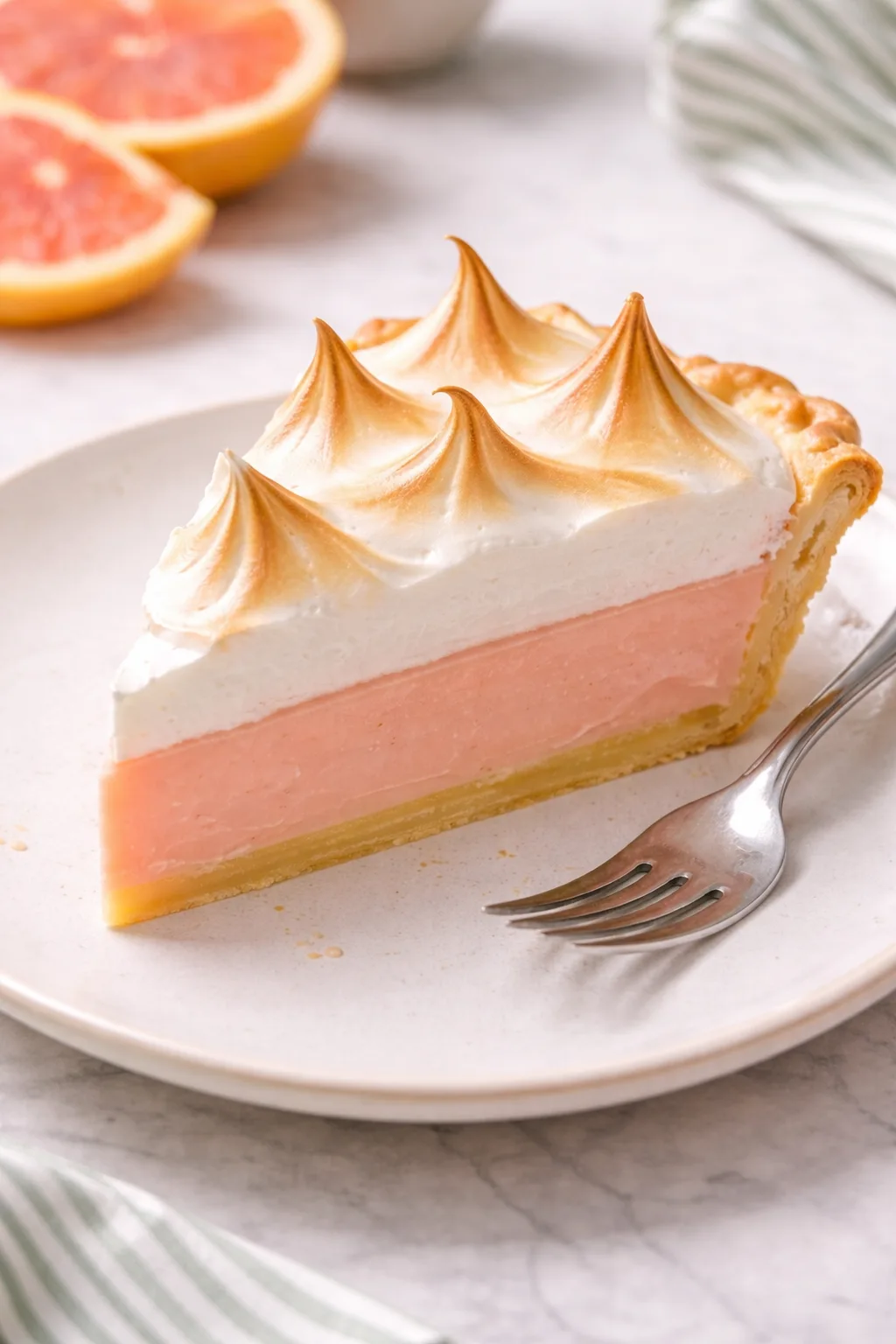 Grapefruit Meringue Pie with Fluffy Toasted Top