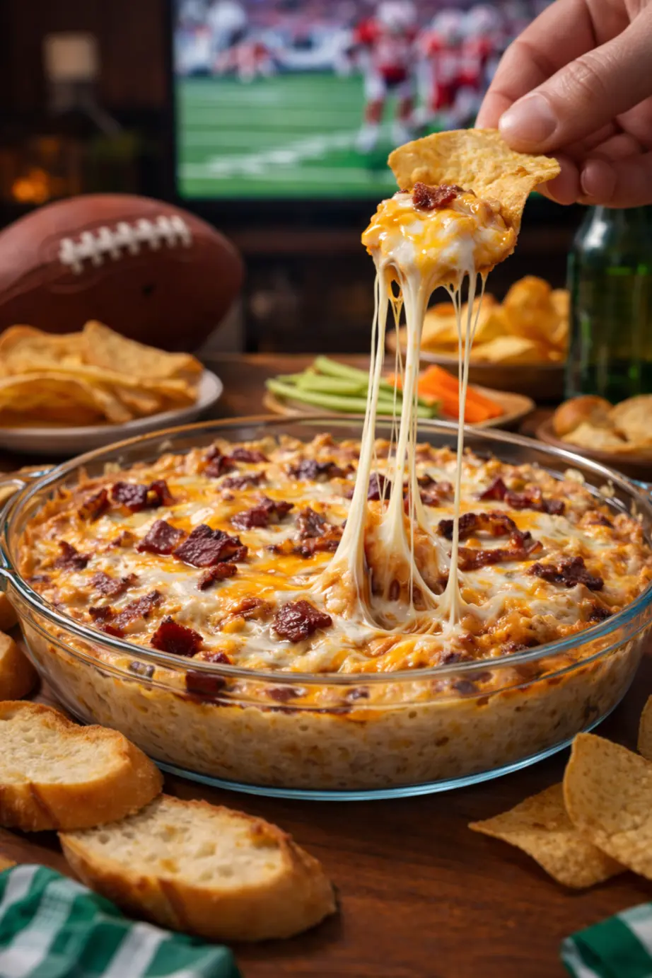 Bacon Double Cheese Burger Dip for Game Day