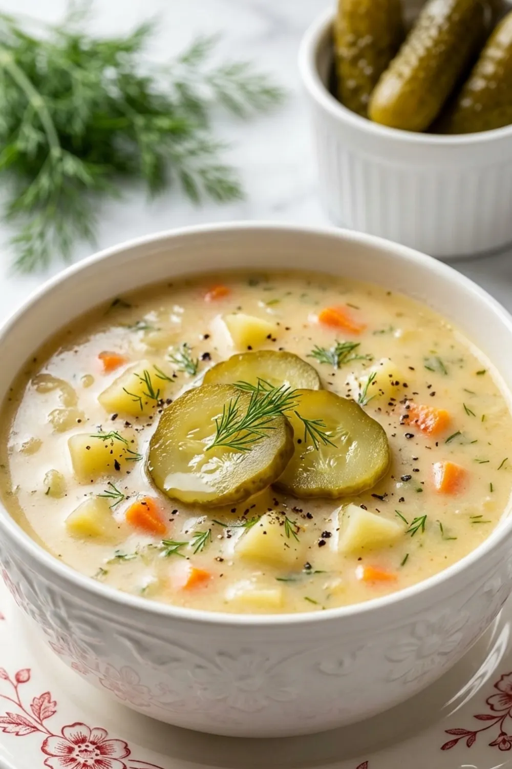 Creamy Dill Pickle Soup (Comfort Food Classic)