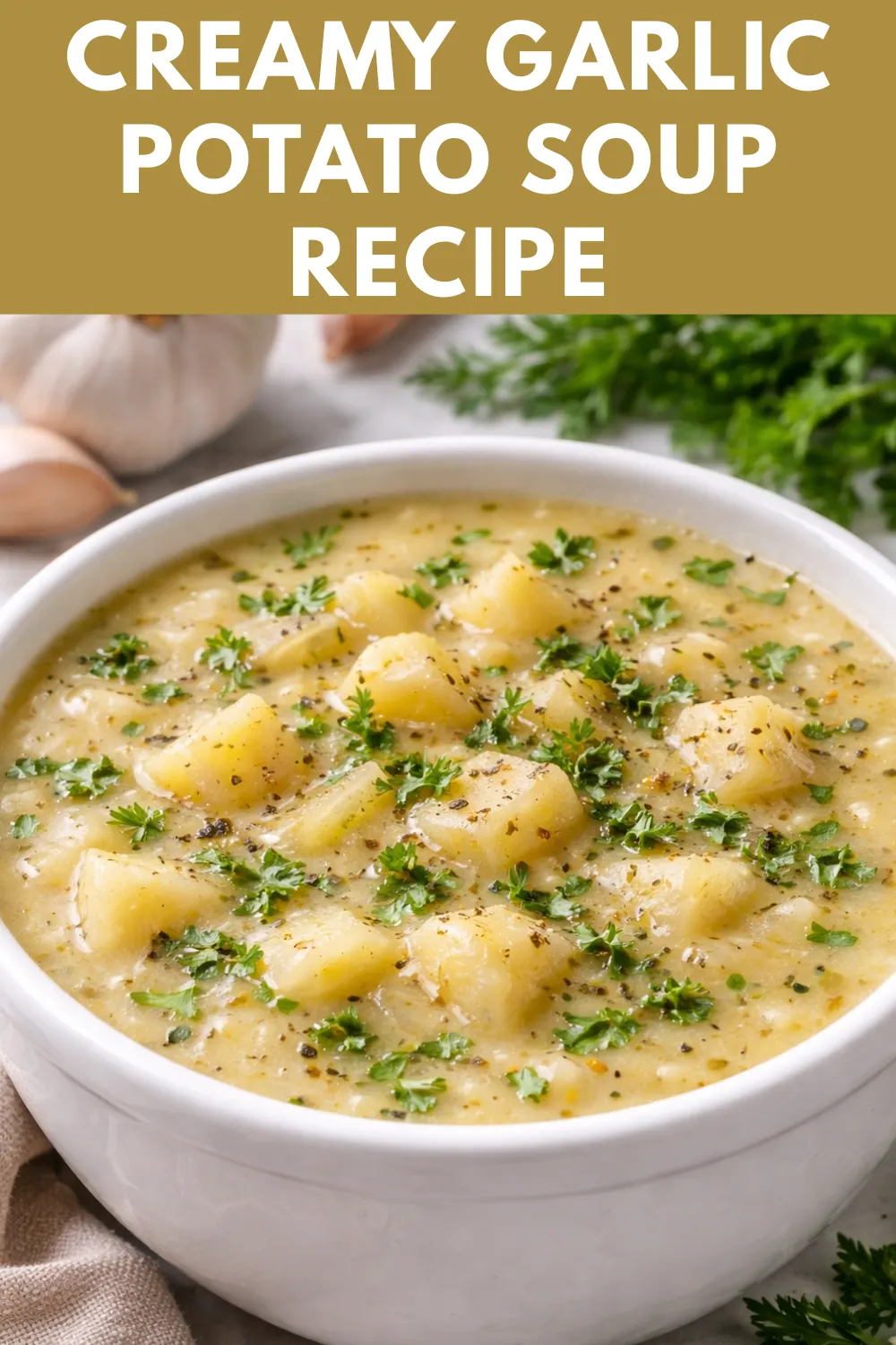 Creamy Garlic Potato Soup (Comfort in a Bowl)