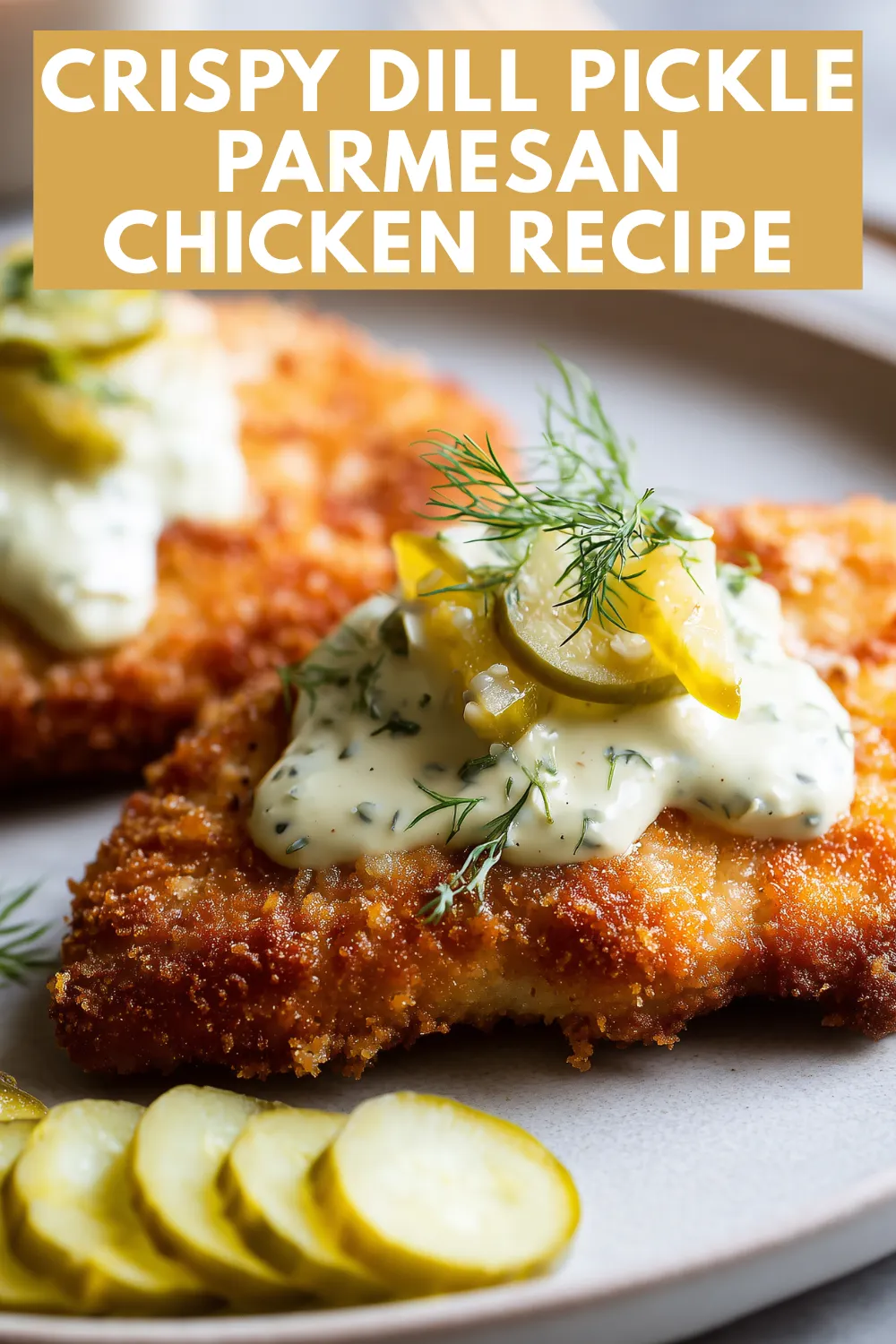 Crispy Dill Pickle Parmesan Chicken (Easy Oven Recipe)