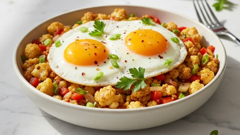 Easy Cauliflower Hash Breakfast Bowl (Low-Carb & Keto)