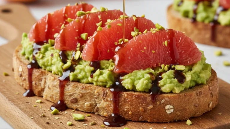 Balsamic Grapefruit Avocado Toast (Bright & Savory)