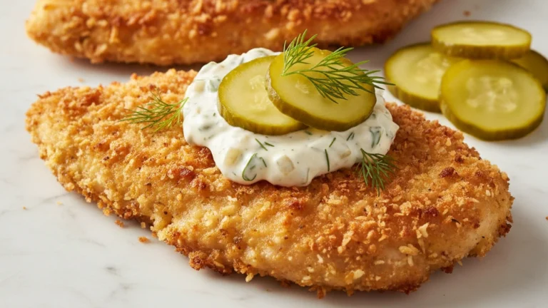 Crispy Dill Pickle Parmesan Chicken (Easy Oven Recipe)