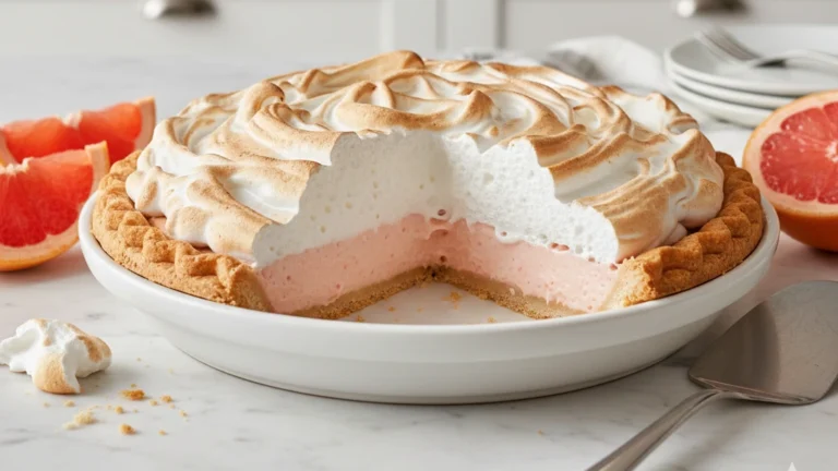 Grapefruit Meringue Pie with Bright Citrus Flavor