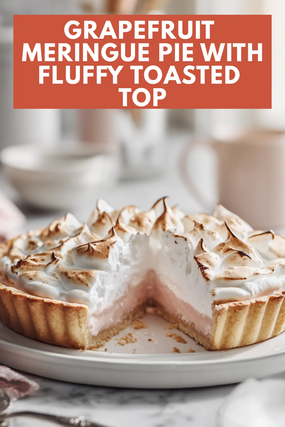 Grapefruit Meringue Pie with Bright Citrus Flavor