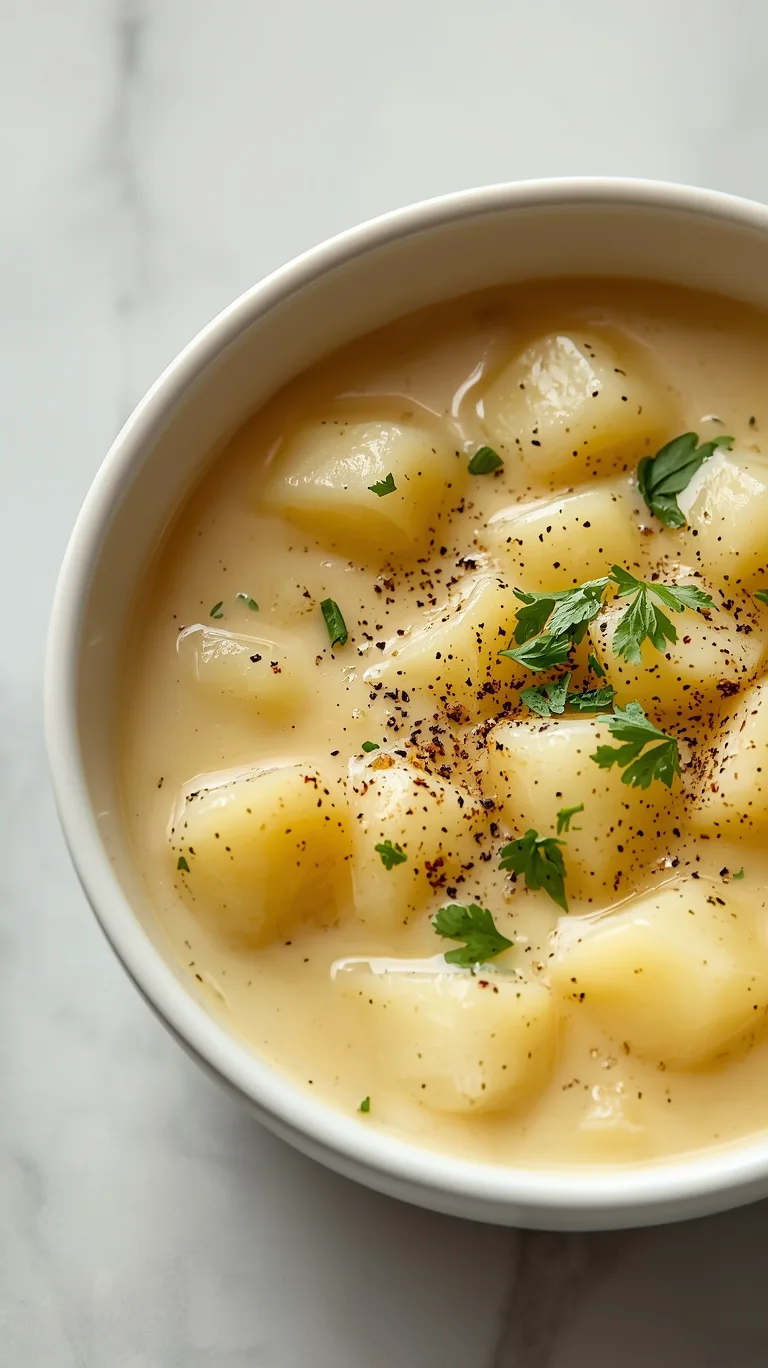 Creamy Garlic Potato Soup (Comfort in a Bowl)