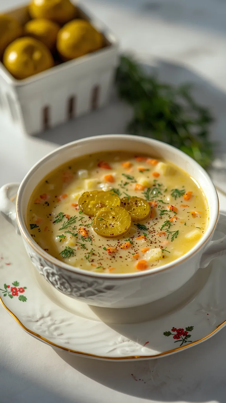 Creamy Dill Pickle Soup (Comfort Food Classic)