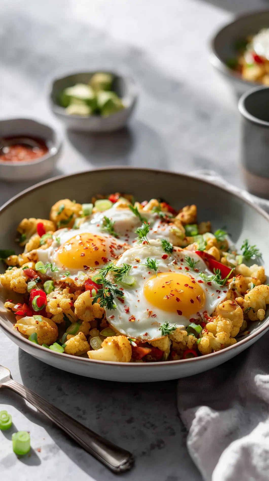 Easy Cauliflower Hash Breakfast Bowl (Low-Carb & Keto)