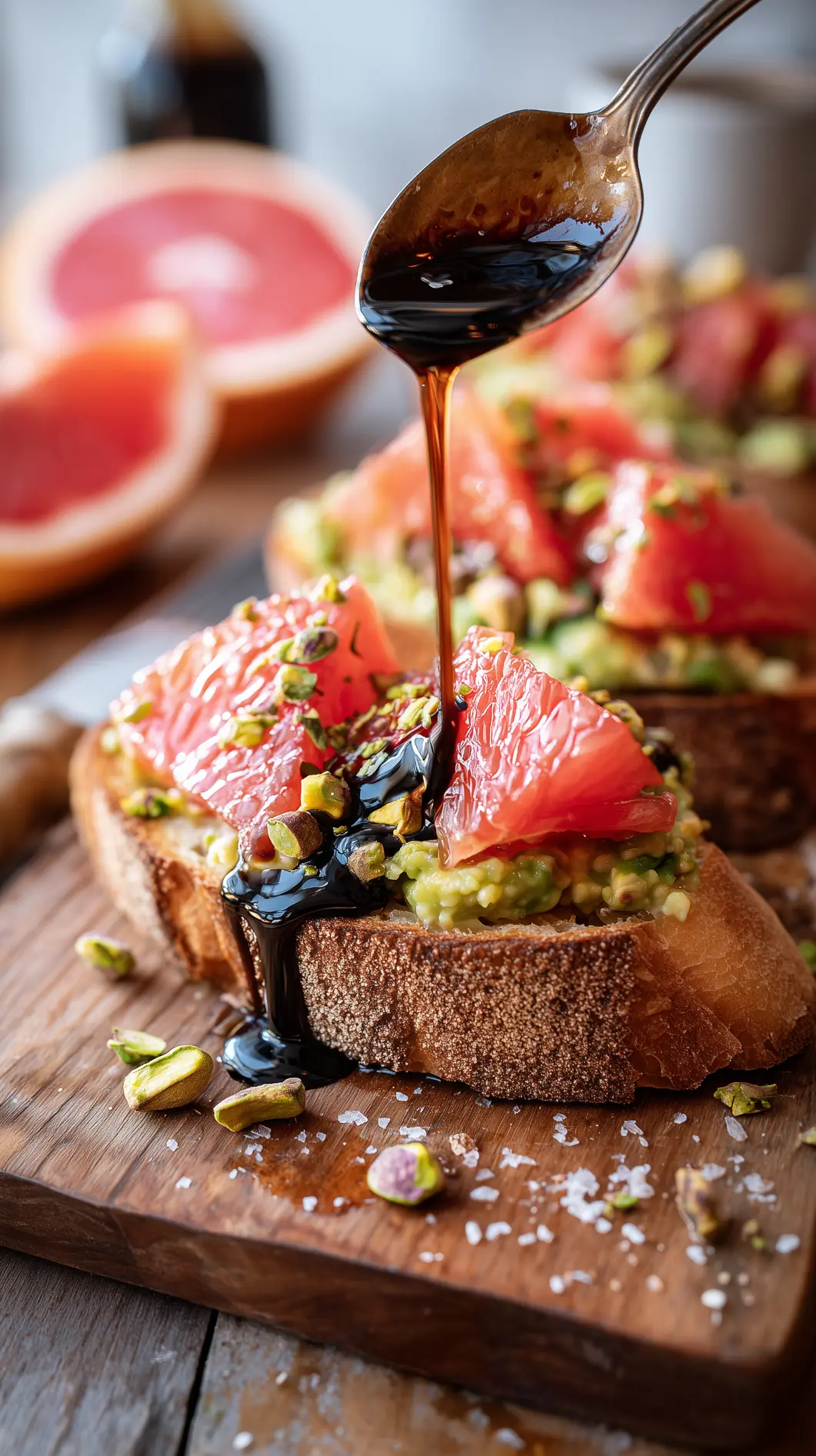 Balsamic Grapefruit Avocado Toast (Bright & Savory)