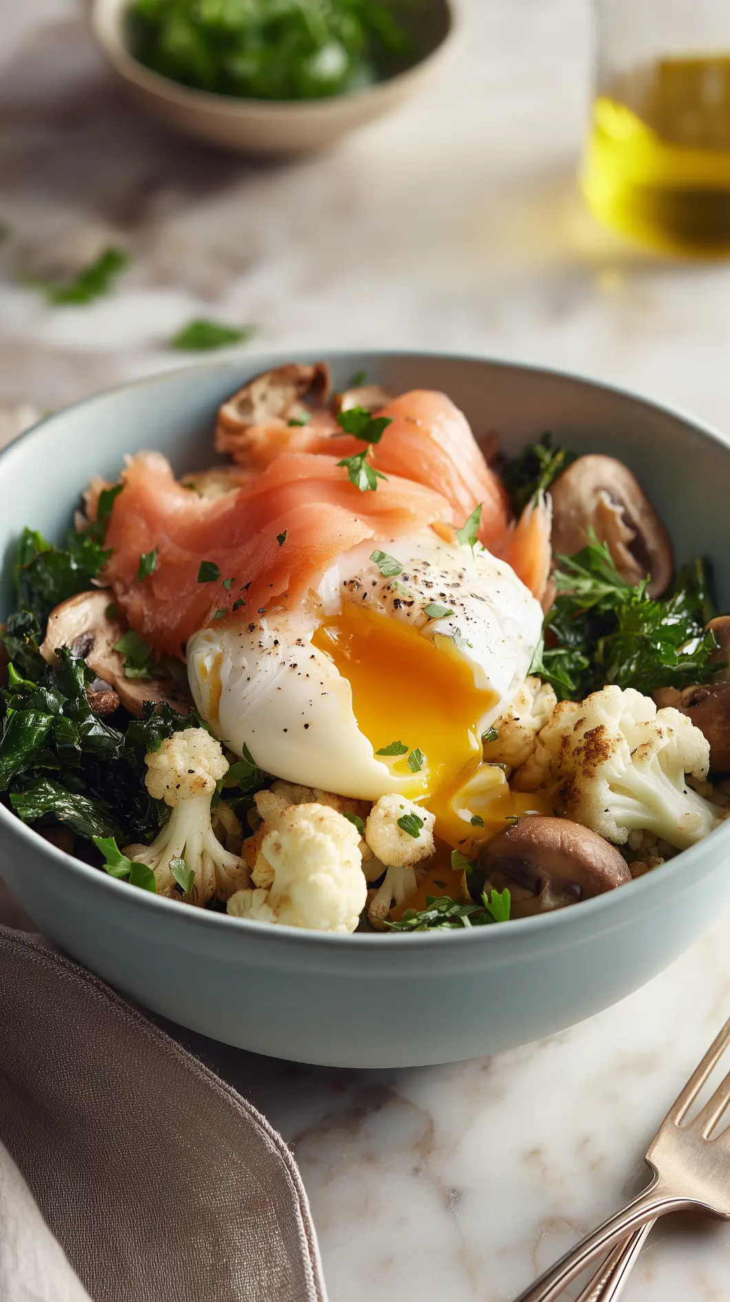 Smoked Salmon Breakfast Bowl with 6-Minute Egg