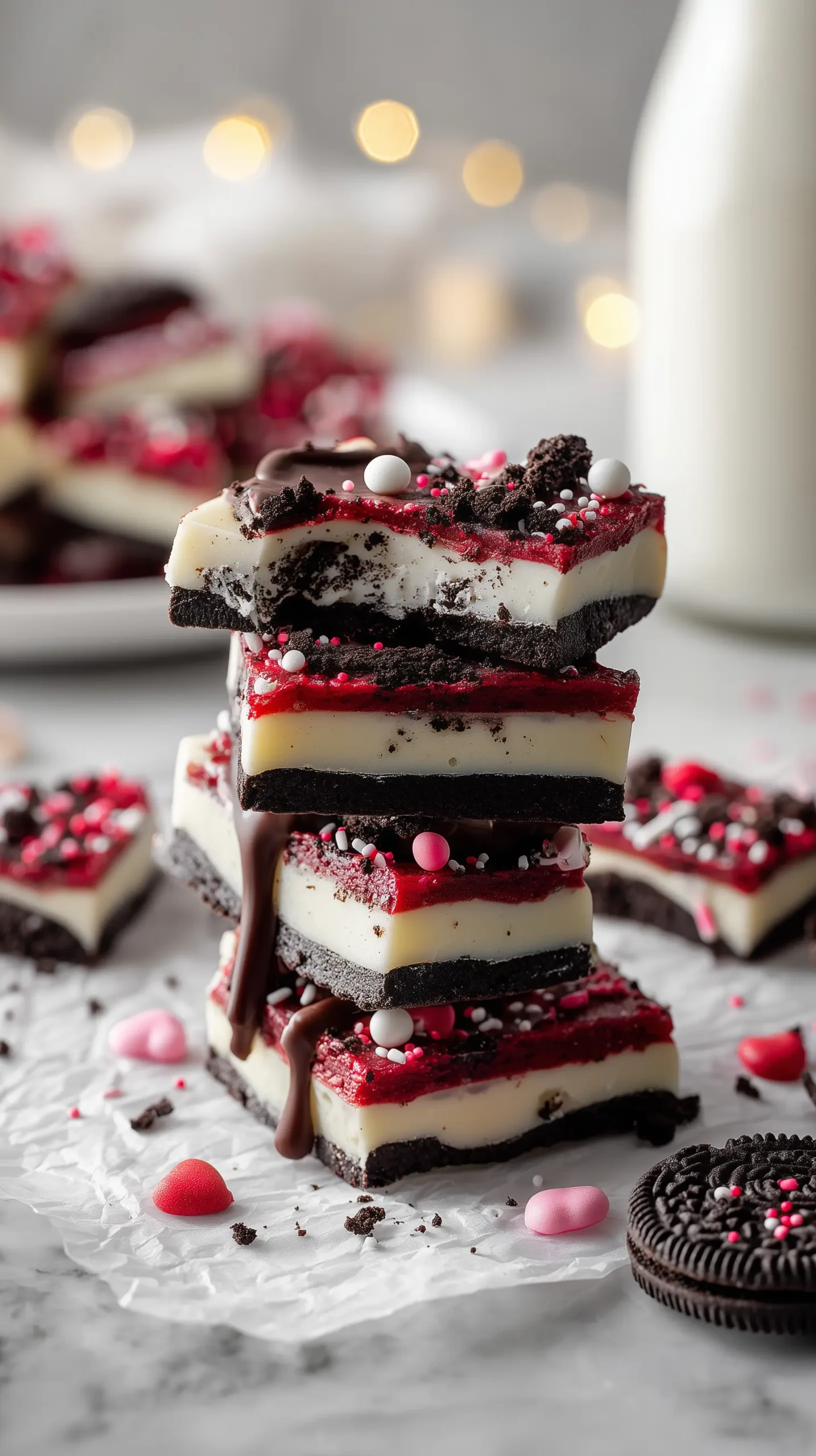 Oreo Cookie Bark – Easy No-Bake Valentine Dessert