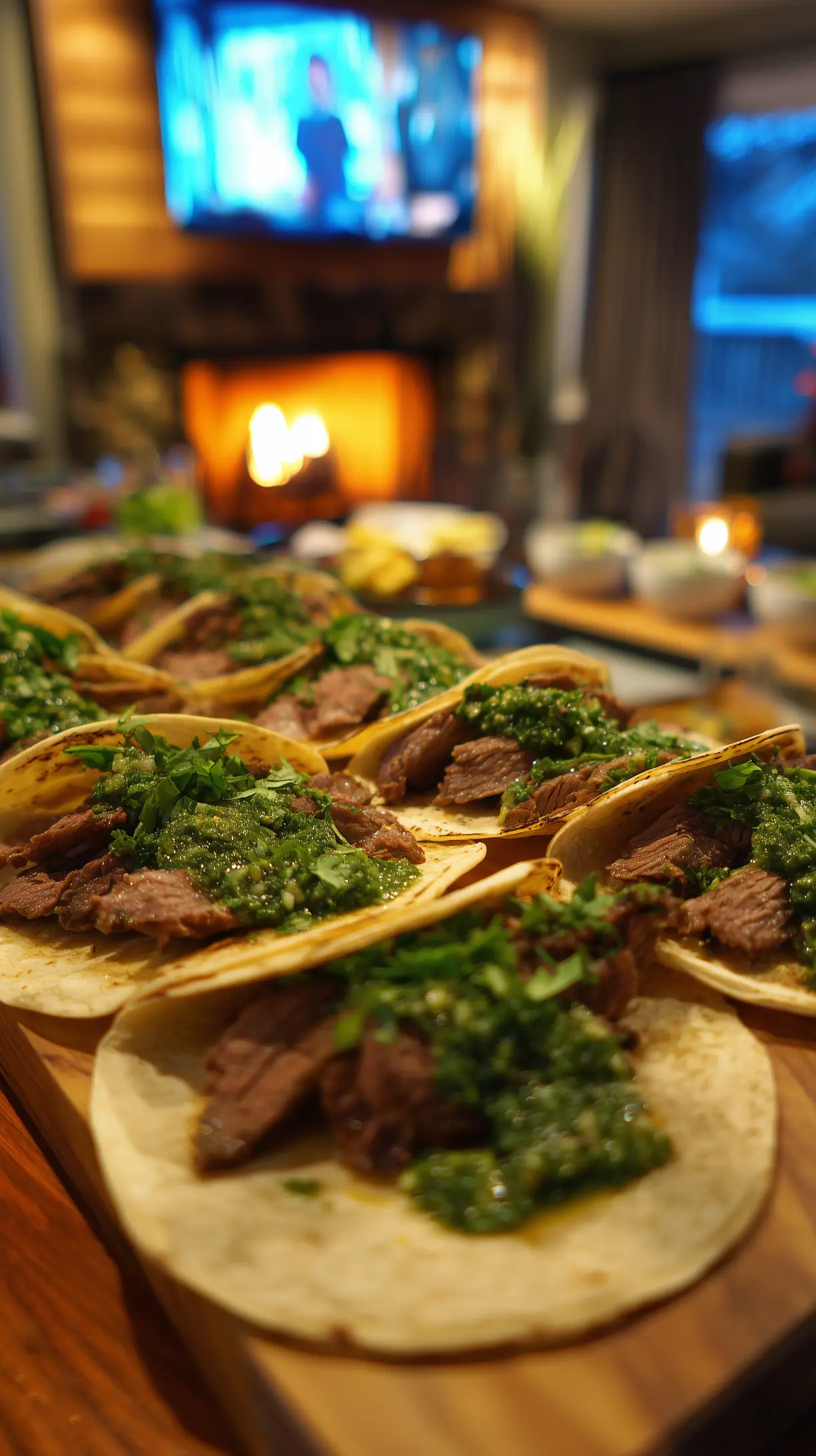 Flank Steak Tacos with Fresh Herb Chimichurri