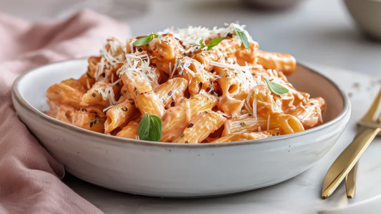 Creamy Pink Vodka Pasta for Galentine’s Dinner