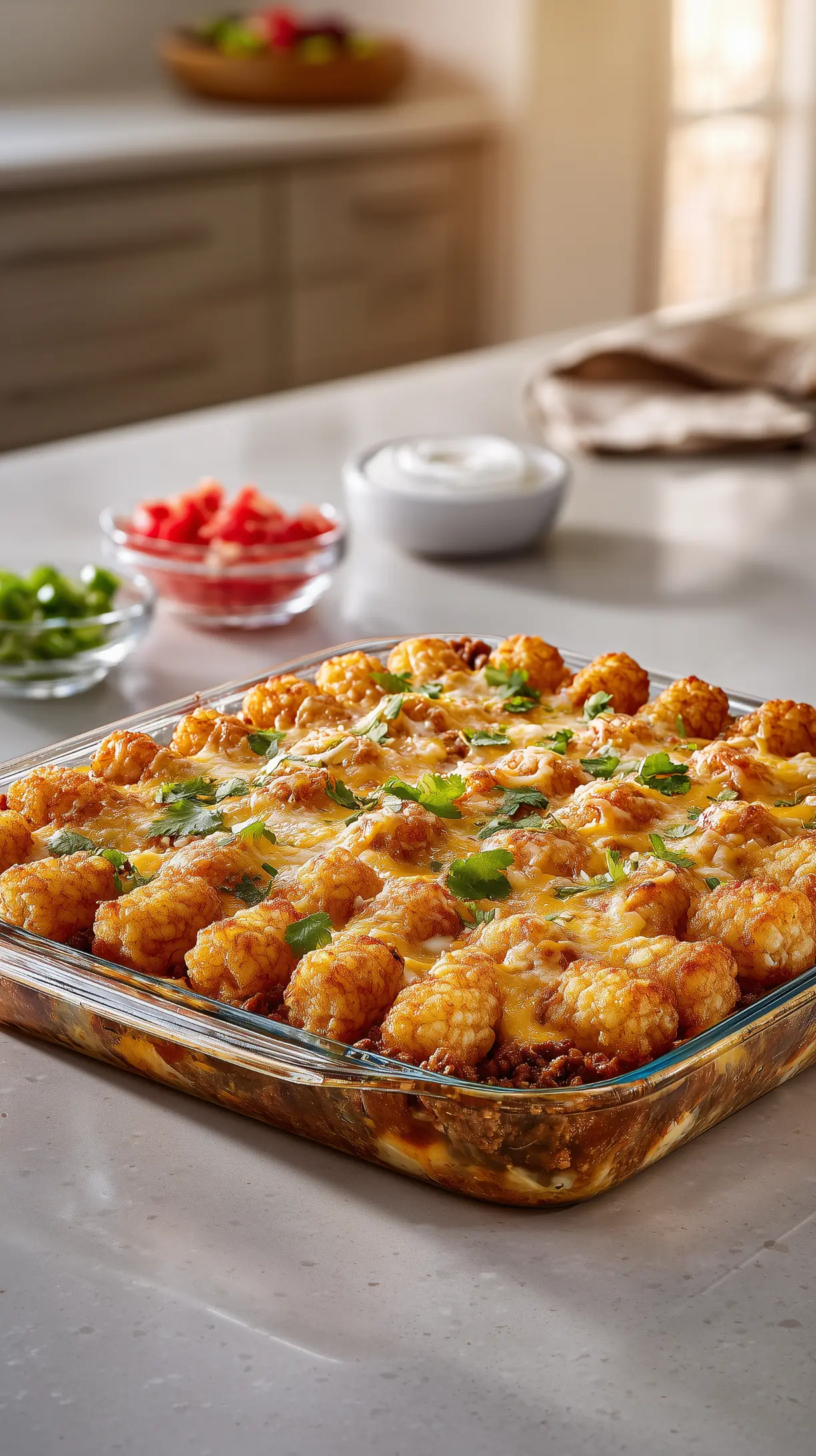 Taco Tater Tot Casserole (Easy & Cheesy)