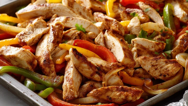 Easy Sheet Pan Chicken Fajitas Recipe