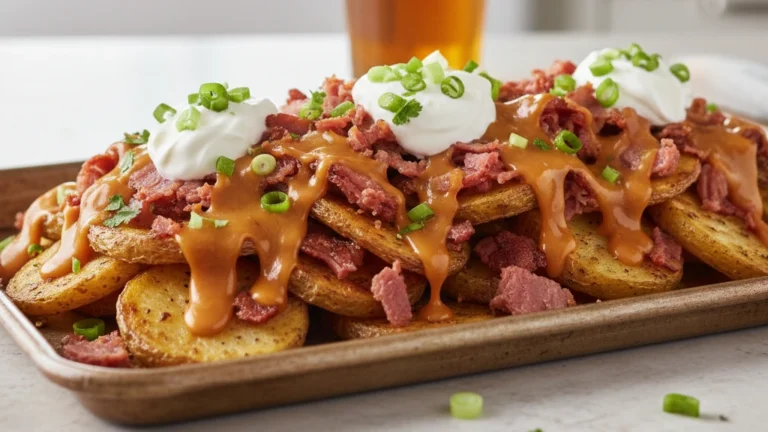 Irish Pub Nachos with Guinness Cheese Sauce (Party Favorite)