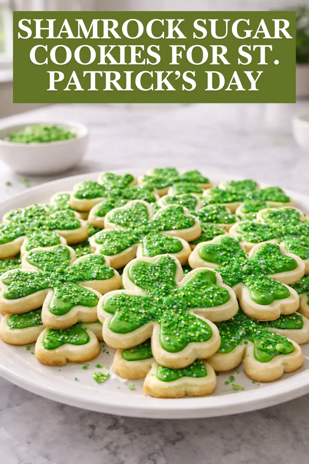 Soft Shamrock Sugar Cookies for St. Patrick’s Day