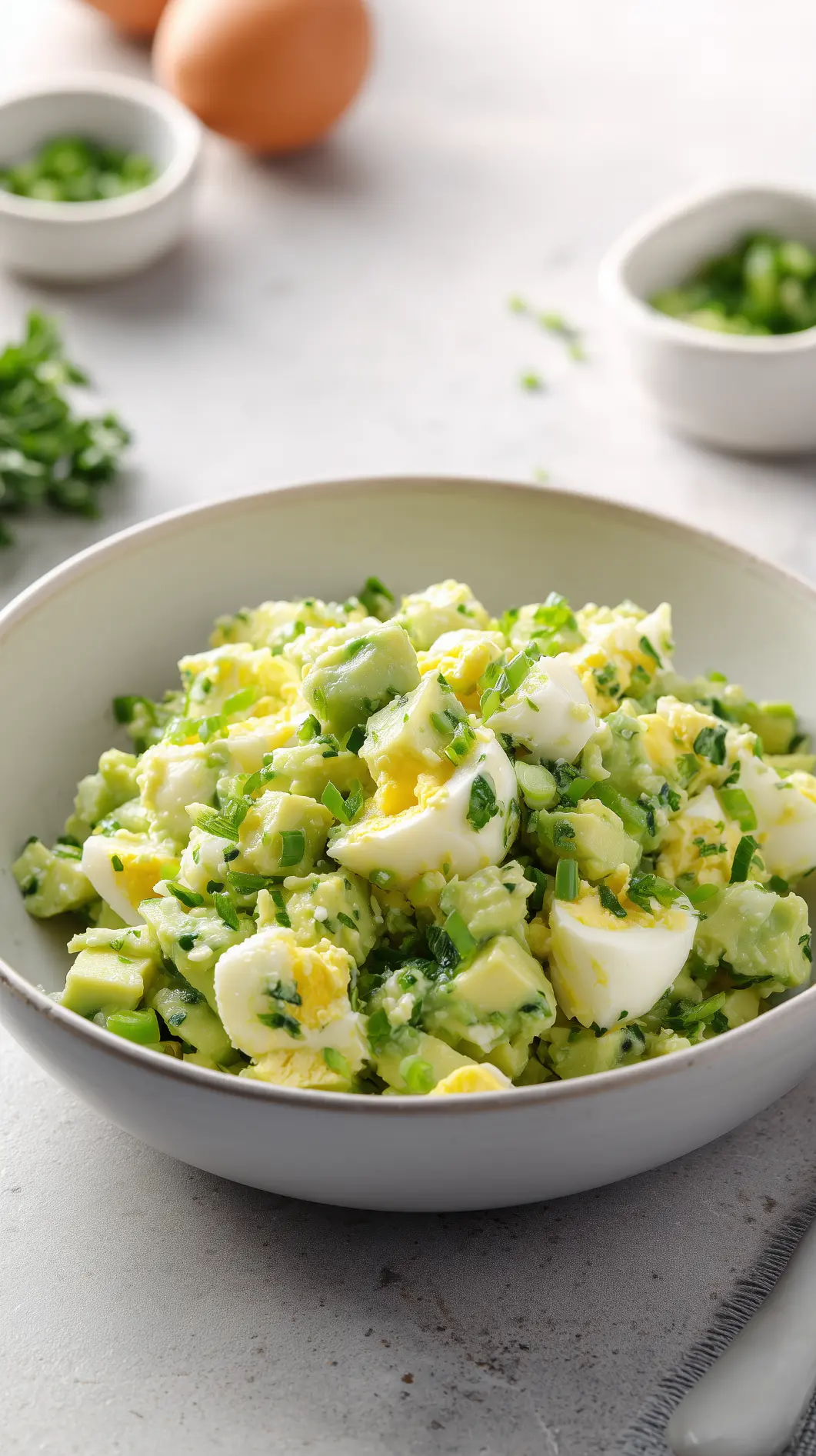Avocado & Egg Salad Breakfast Bowl (Keto & Fresh)