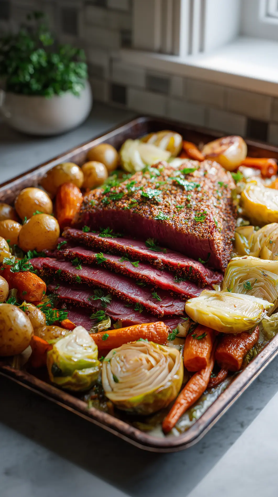 Corned Beef & Cabbage Sheet Pan Dinner Recipe