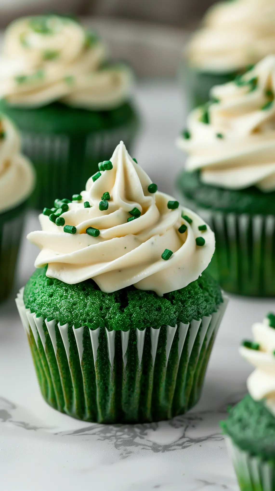 Green Velvet Cupcakes with Cream Cheese Frosting