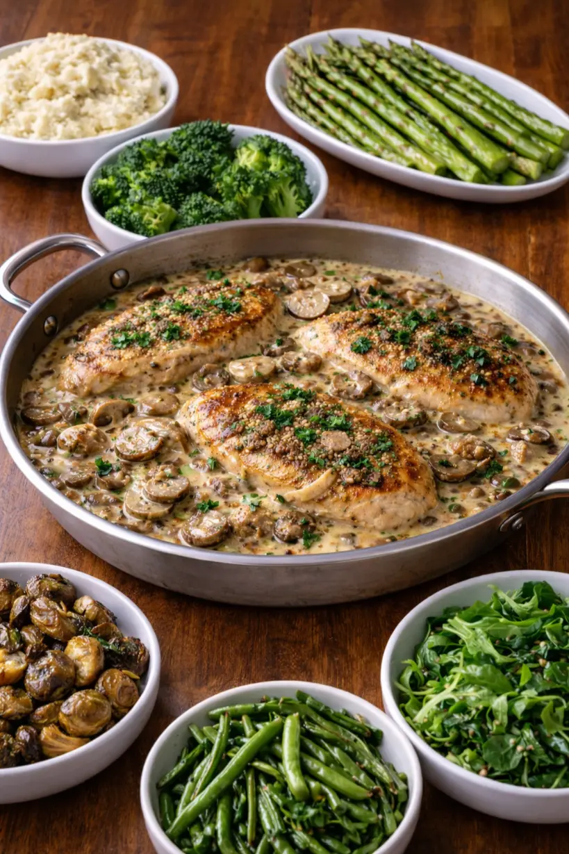 Keto-Friendly Smothered Pork Chops with Mushrooms