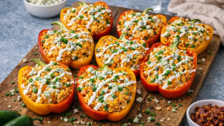 Buffalo Chicken Stuffed Peppers