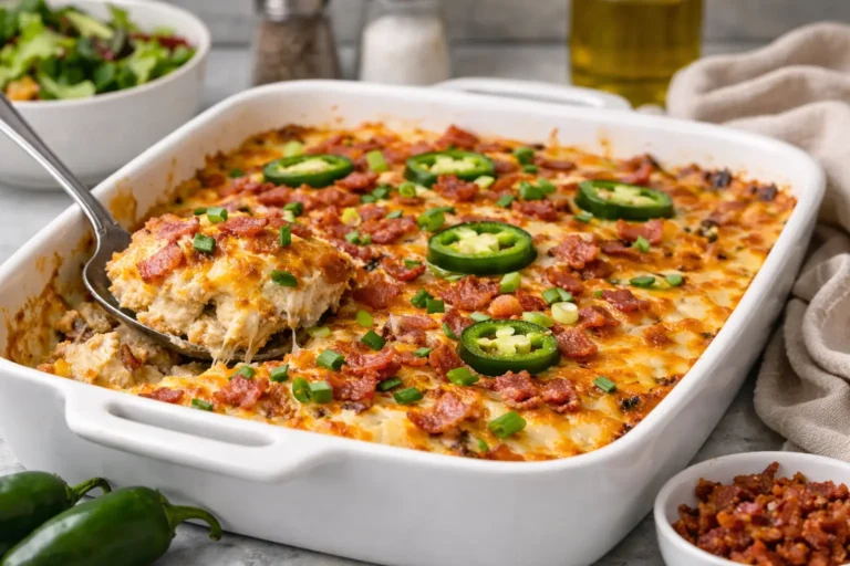 Easy Jalapeño Popper Chicken Casserole