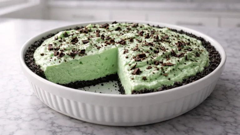 Grasshopper Pie with Mint Oreo Crust (No Bake)