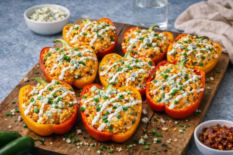 Buffalo Chicken Stuffed Peppers