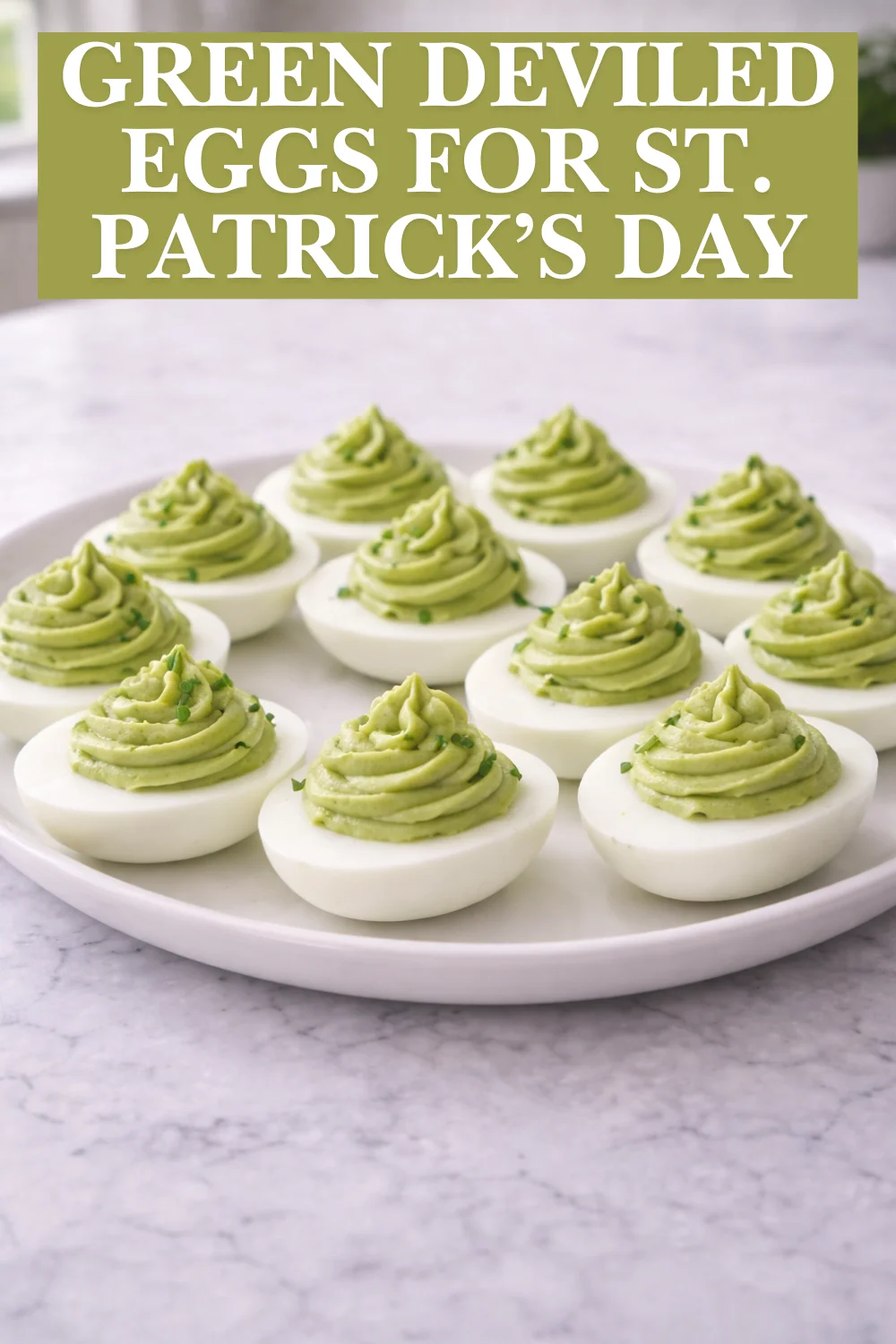 Green Deviled Eggs with Avocado Filling