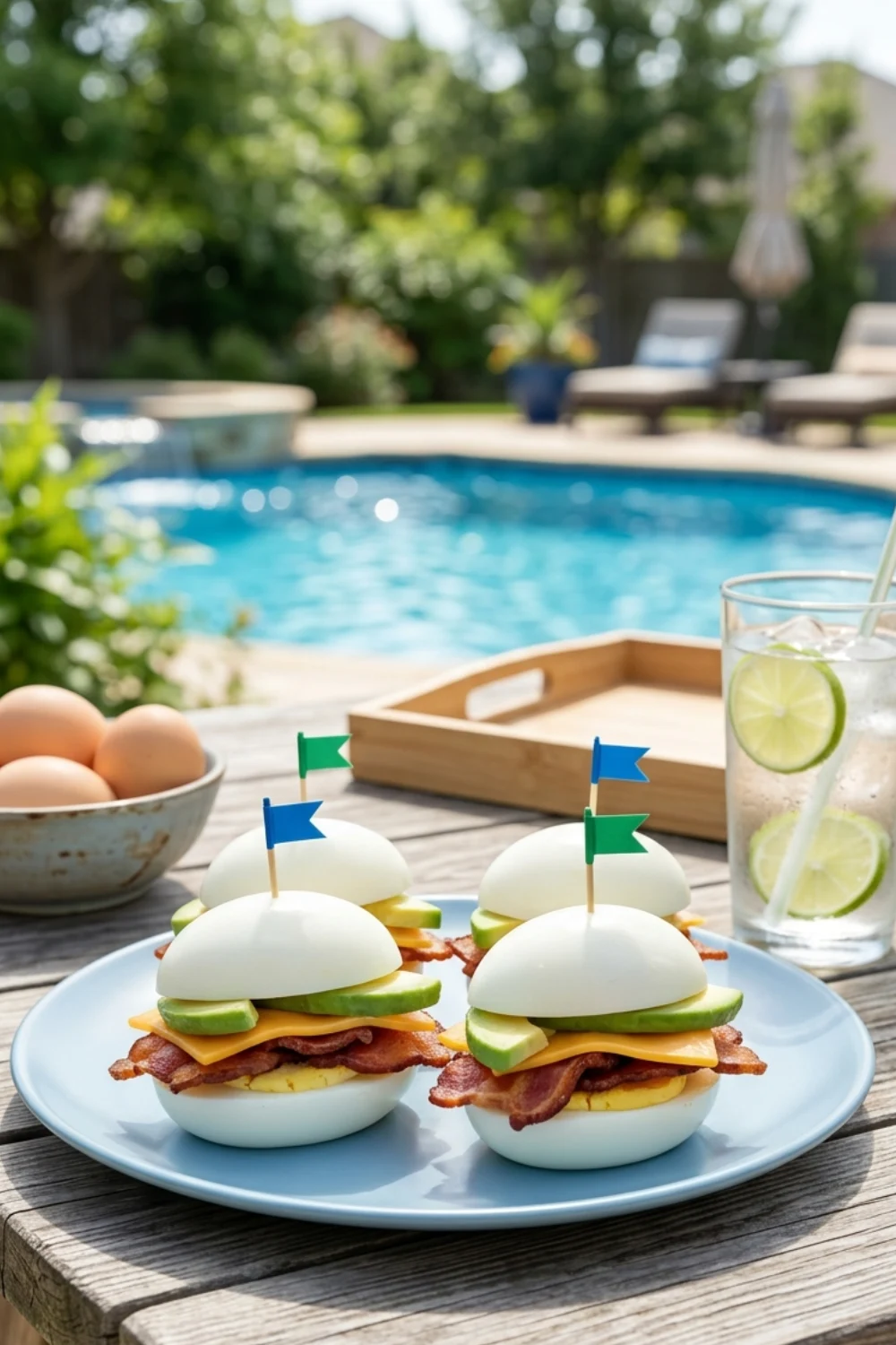 Keto Hard-Boiled Egg and Bacon Sandwich