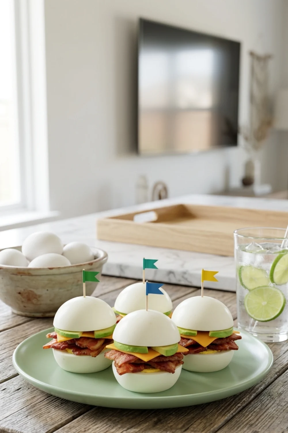 Keto Hard-Boiled Egg and Bacon Sandwich