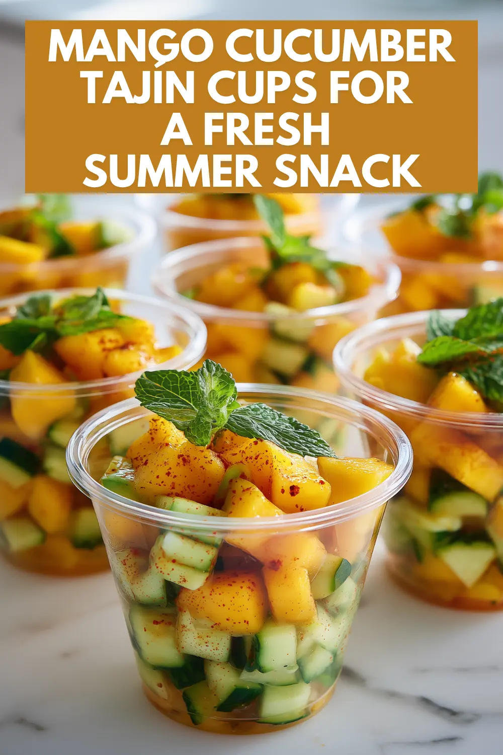 Mango Cucumber Tajín Cups