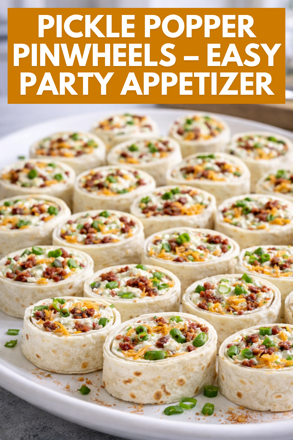 Creamy Pickle Popper Pinwheels