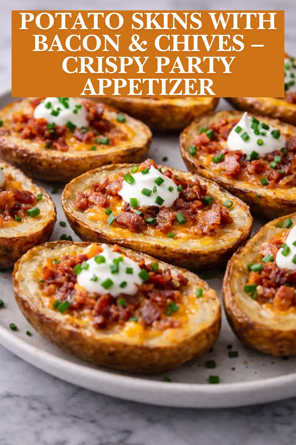 Crispy Potato Skins with Bacon & Chives Recipe