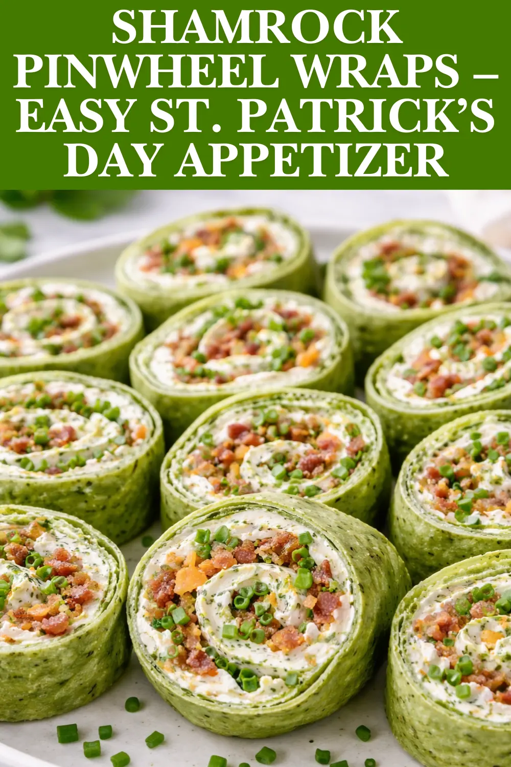 Shamrock Pinwheel Wraps for St. Patrick’s Day