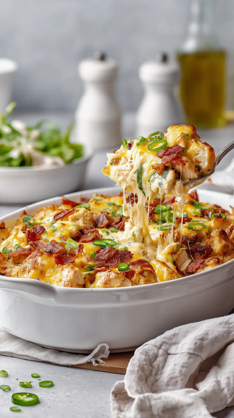 Easy Jalapeño Popper Chicken Casserole