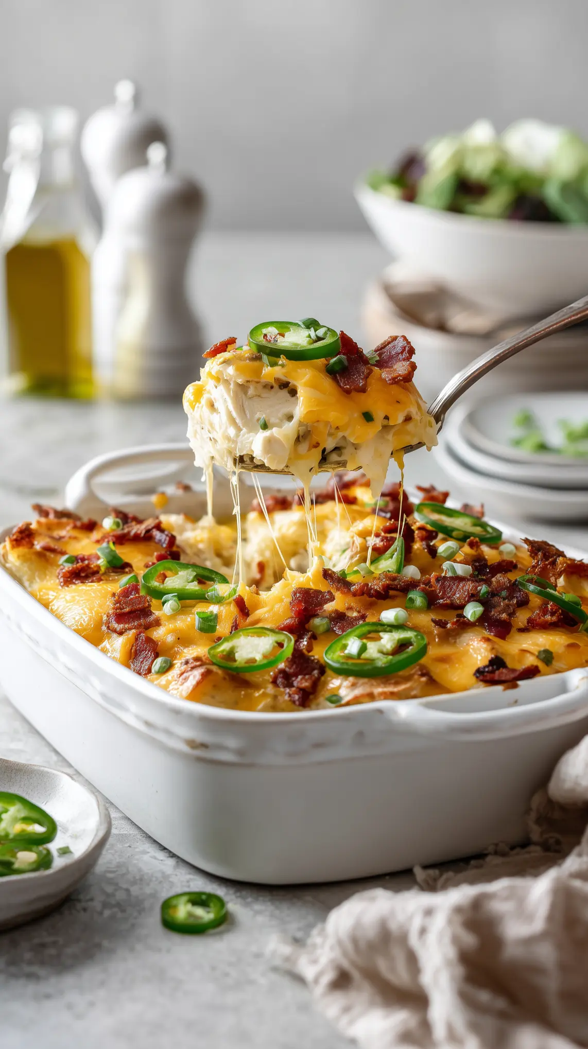 Easy Jalapeño Popper Chicken Casserole