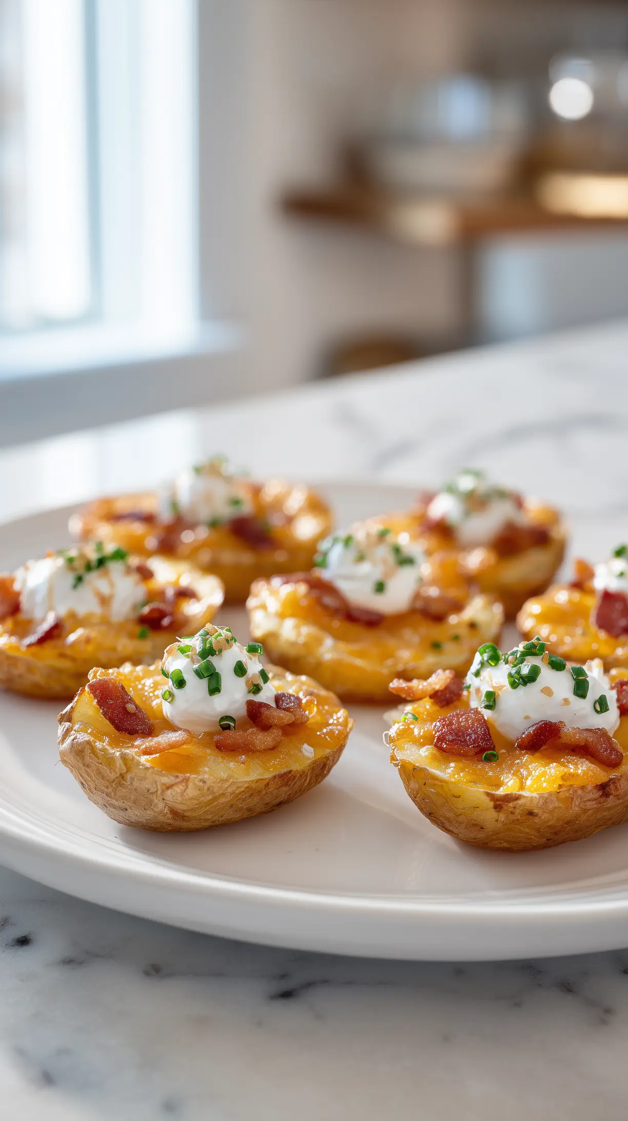 Crispy Potato Skins with Bacon & Chives Recipe