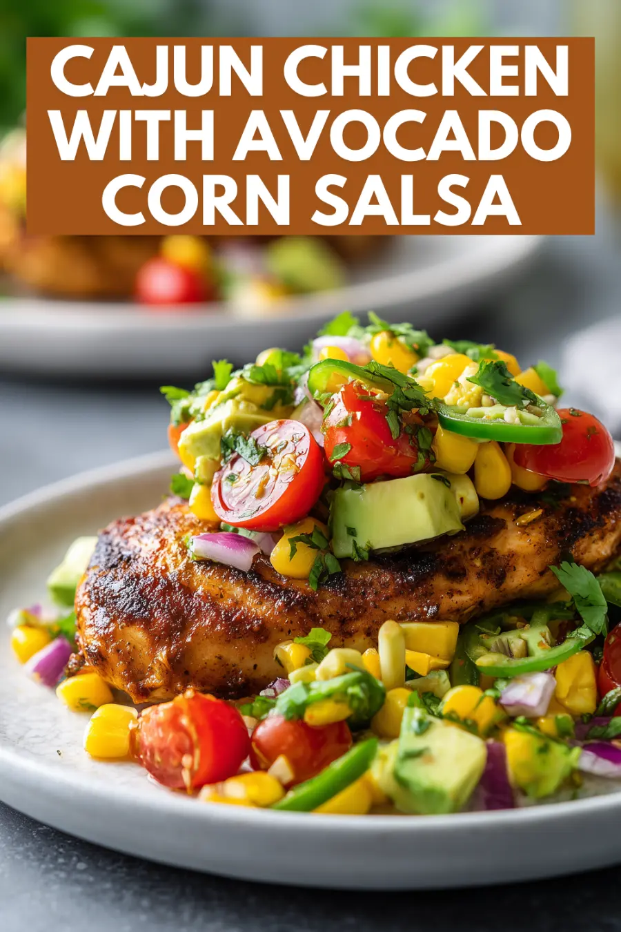 Cajun Chicken with Avocado Corn Salsa