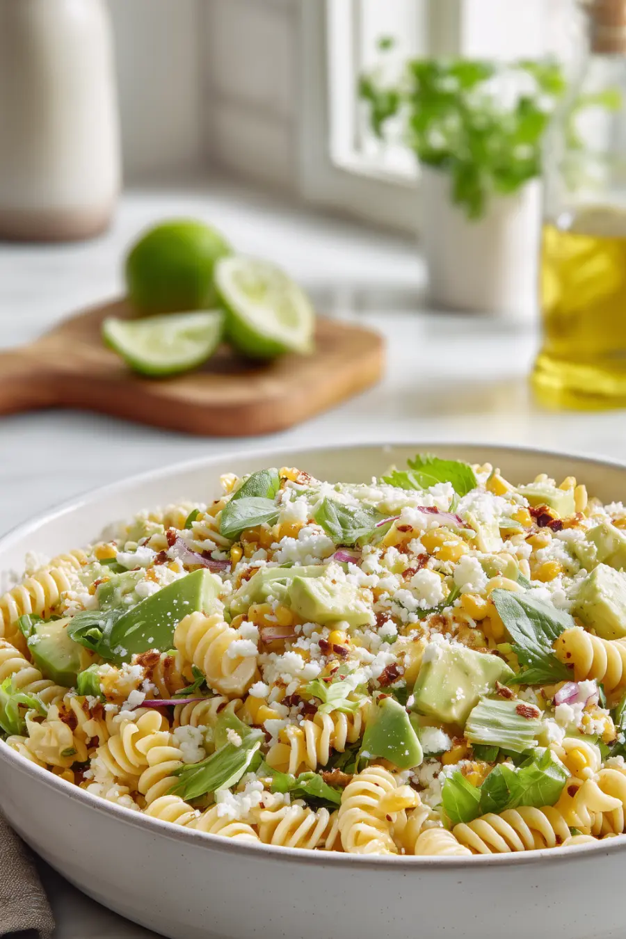 Creamy Street Corn Pasta Salad