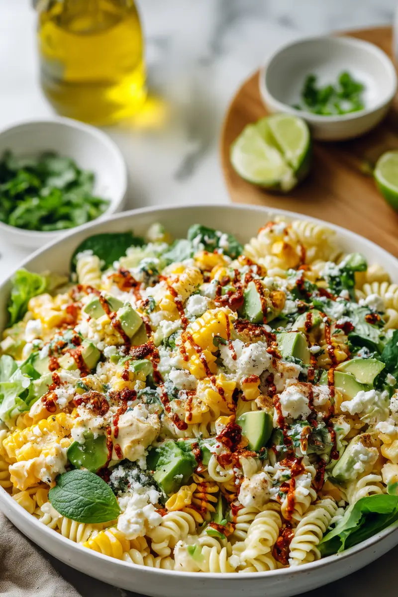 Creamy Street Corn Pasta Salad