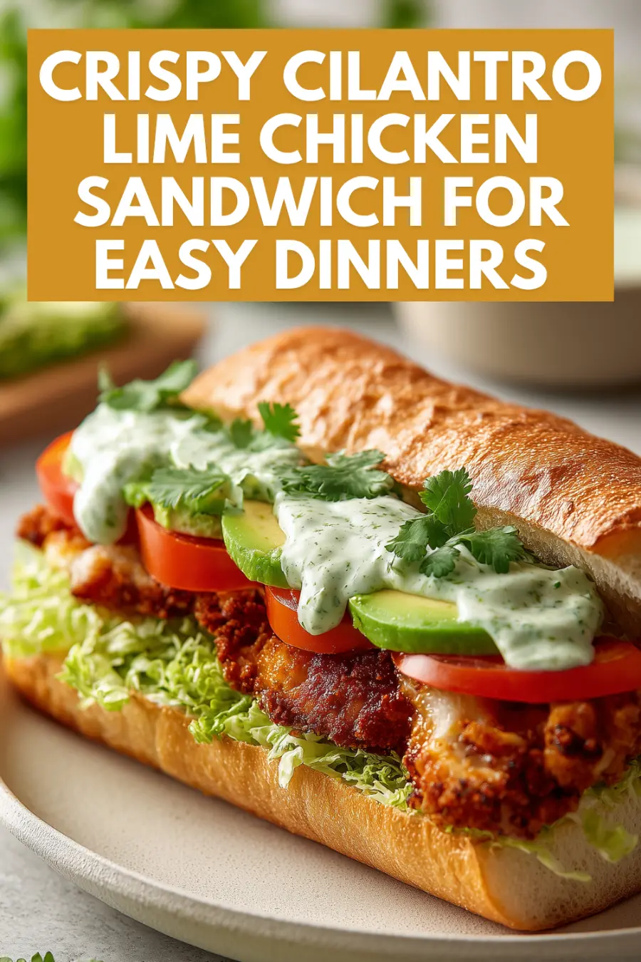 Crispy Cilantro Lime Chicken Sandwich