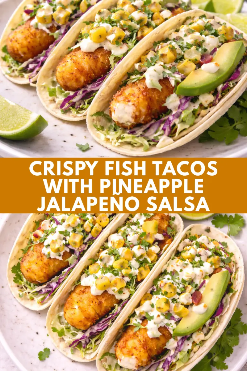Crispy Fish Tacos with Pineapple Jalapeño Salsa