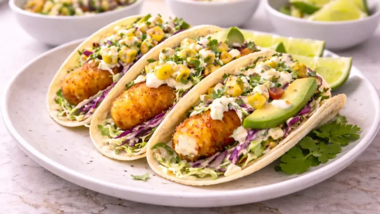 Crispy Fish Tacos with Pineapple Jalapeño Salsa
