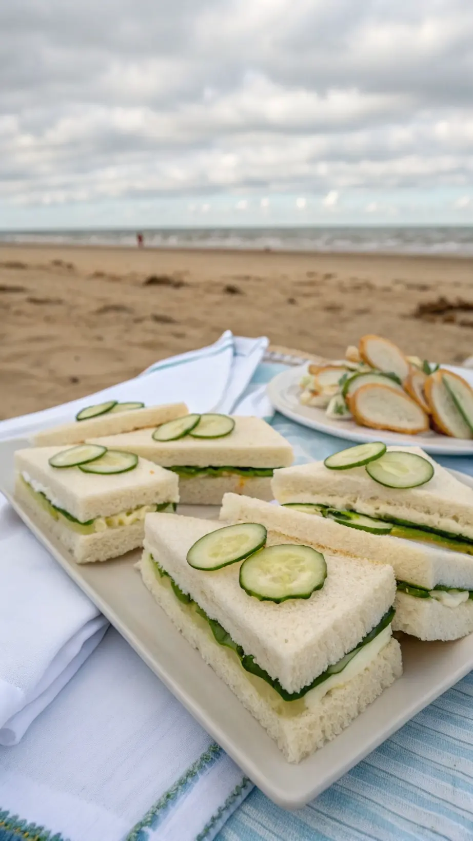 Cucumber and Cream Cheese Sandwiches
