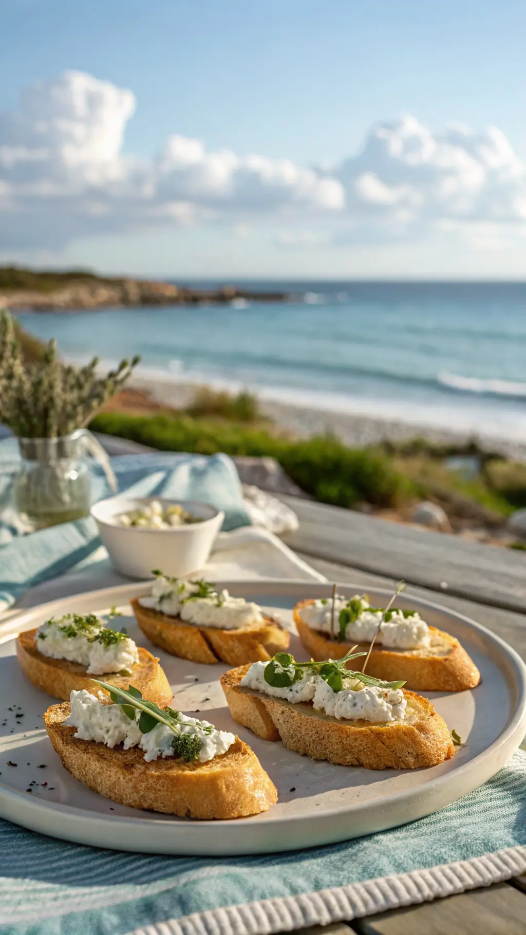 Herbed Goat Cheese Crostini