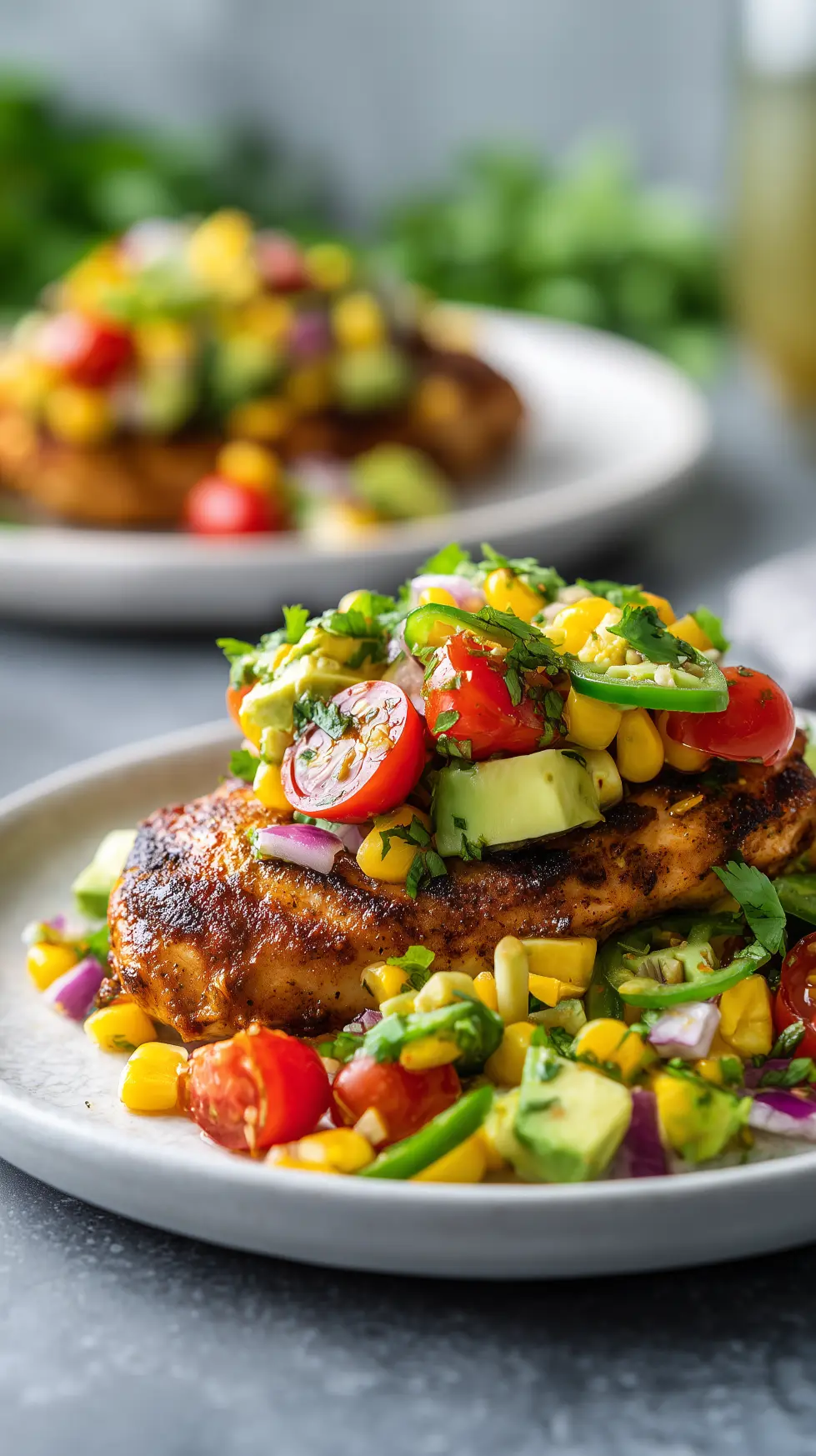 Cajun Chicken with Avocado Corn Salsa